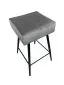Hoker OLIMP VELVET szary tapicerowany aksamitem do kuchni | MIRAT. w stylu GLAMOUR, LOFT kolekcja