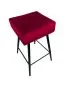 Hoker OLIMP VELVET bordowy na czarnych metalowych nogach | MIRAT. w stylu GLAMOUR, LOFT kolekcja