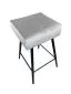 Hoker OLIMP VELVET jasno szary na czarnych metalowych nogach | MIRAT. w stylu GLAMOUR, LOFT kolekcja