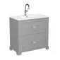 Umywalka meblowa ceramiczna MEG 80 cm biała retro | MIRAT