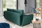 Sofa rozkładana z funkcją spania MEGIS VELVET granatowa welurowa | MIRAT.