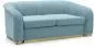 Sofa dwuosobowa MELVA 2 niebieska nierozkładana | MIRAT. styl GLAMOUR