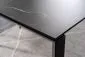Stół rozkładany METROPOL CERAMIC 120(180)x80 czarny marmur/czarny mat dla 8 osób | MIRAT.