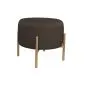 Pufa WILFRED MG VELVET brązowa/złota elegancka | MIRAT. styl GLAMOUR