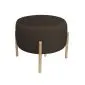Pufa WILFRED MG VELVET brązowa/złota elegancka | MIRAT. styl GLAMOUR