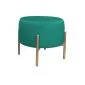 Pufa WILFRED MG VELVET morska/złota do sypialni | MIRAT. styl GLAMOUR