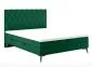 Łóżko kontynentalne IBETIO 160 zielone velvet z materacem do sypialni | MIRAT. styl GLAMOUR