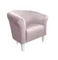 Fotel DRAWA 1 BL VELVET jasno różowy tapicerowany | MIRAT. w stylu GLAMOUR kolekcja