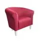 Fotel DRAWA 1 BL VELVET czerwony tapicerowany wypoczynkowy | MIRAT. w stylu GLAMOUR kolekcja