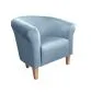 Fotel DRAWA 1 BL VELVET szary wypoczynkowy | MIRAT. w stylu GLAMOUR kolekcja