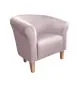 Fotel DRAWA 1 BL VELVET jasno różowy tapicerowany | MIRAT. w stylu GLAMOUR kolekcja