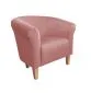 Fotel DRAWA 1 BL VELVET różowy nowoczesny do salonu | MIRAT. w stylu GLAMOUR kolekcja