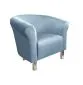 Fotel DRAWA 1 BL VELVET szary wypoczynkowy | MIRAT. w stylu GLAMOUR kolekcja