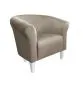 Fotel DRAWA 1 BL VELVET szary tapicerowany aksamitem do salonu | MIRAT. w stylu GLAMOUR kolekcja