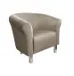 Fotel DRAWA 1 BL VELVET szary tapicerowany aksamitem do salonu | MIRAT. w stylu GLAMOUR kolekcja