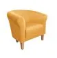 Fotel DRAWA 1 BL VELVET musztardowy/curry do salonu | MIRAT. w stylu GLAMOUR kolekcja