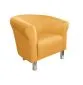 Fotel DRAWA 1 BL VELVET musztardowy/curry do salonu | MIRAT. w stylu GLAMOUR kolekcja