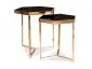Stolik kawowy MILOS czarna/szampan no salonu w stylu glamour | MIRAT. styl GLAMOUR