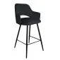 Hoker NAPO VELVET czarny w stylu loft | MIRAT.