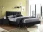 Łóżko MIRAGE VELVET 160x200 czarne dwuosobowe welurowe | MIRAT. styl GLAMOUR