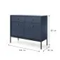 Komoda ALANI 2D2S granatowa z szufladami i półkami 104 cm | MIRAT. w stylu LOFT kolekcja ALANI