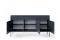 Komoda szeroka ALANI 3D3S granatowa z szufladami i półkami 154 cm | MIRAT. w stylu LOFT kolekcja ALANI