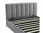 Łóżko tapicerowane MONTREAL VELVET 120x200 szare z pojemnikiem w stylu glamour I sklep meblowy MIRAT. styl GLAMOUR