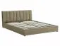 Łóżko tapicerowane MONTREAL VELVET 140x200 beżowe z pojemnikiem eleganckie I sklep meblowy MIRAT. styl GLAMOUR