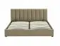 Łóżko tapicerowane MONTREAL VELVET 140x200 beżowe z pojemnikiem eleganckie I sklep meblowy MIRAT. styl GLAMOUR