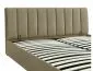 Łóżko tapicerowane MONTREAL VELVET 140x200 beżowe z pojemnikiem eleganckie I sklep meblowy MIRAT. styl GLAMOUR