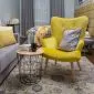 Fotel tapicerowany MOSS VELVET do salonu zielony | MIRAT styl SKANDYNAWSKI, VINTAGE