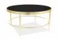 Ława MYSTIC B 82x82 czarna/złoty mat okrągła | MIRAT. styl GLAMOUR