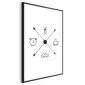 Plakat Harmonogram dnia 21x30 cm z ramą czarną z marginesem | MIRAT.