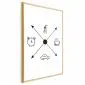 Plakat Harmonogram dnia 21x30 cm z ramą złotą bez marginesu | MIRAT.