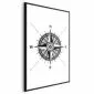 Plakat Kompas 21x30 cm z ramą czarną bez marginesu | MIRAT.