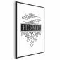 Plakat Home 21x30 cm z ramą czarną z marginesem | MIRAT.