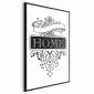 Plakat Home 29,7x42 cm z ramą czarną bez marginesu | MIRAT.