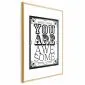 Plakat You are awesome 29,7x42 cm z ramą złotą z marginesem | MIRAT.
