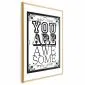 Plakat You are awesome 29,7x42 cm z ramą złotą bez marginesu | MIRAT.