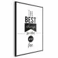 Plakat Best things in life 21x30 cm z ramą czarną z marginesem | MIRAT.