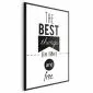 Plakat Best things in life 21x30 cm z ramą czarną bez marginesu | MIRAT.
