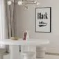 Plakat Black letters 21x30 cm z ramą czarną z marginesem | MIRAT.
