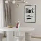 Plakat Black letters 60x90 cm z ramą czarną bez marginesu | MIRAT.