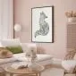 Plakat Lis w kwiaty 60x90 cm z ramą czarną z marginesem | MIRAT.