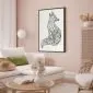 Plakat Lis w kwiaty 60x90 cm z ramą czarną bez marginesu | MIRAT.