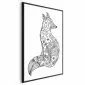 Plakat Lis w kwiaty 60x90 cm z ramą czarną bez marginesu | MIRAT.