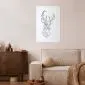 Plakat Geometryczny jeleń 40x60 cm bez ramy z marginesem | MIRAT.