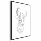 Plakat Geometryczny jeleń 40x60 cm z ramą czarną z marginesem | MIRAT.