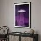 Plakat Ufo 21x30 cm z ramą czarną z marginesem | MIRAT.