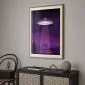 Plakat Ufo 21x30 cm z ramą złotą z marginesem | MIRAT.